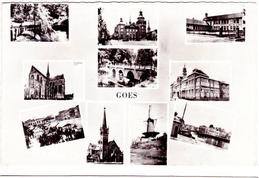 Goes ansichtkaart Uit 1959 (B2038), Verzamelen, Ansichtkaarten | Nederland, Ophalen of Verzenden, 1940 tot 1960, Gelopen, Zeeland