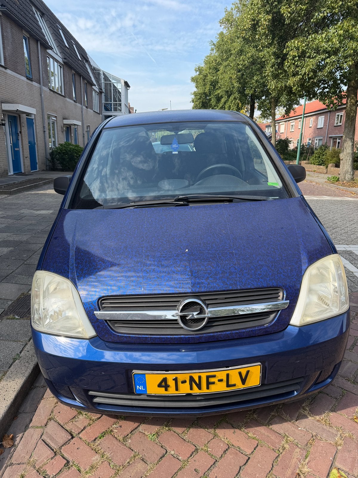 Opel Meriva 1.6 8V 2003 Blauw, 4 cilinders, Blauw, Origineel Nederlands, 1200 kg