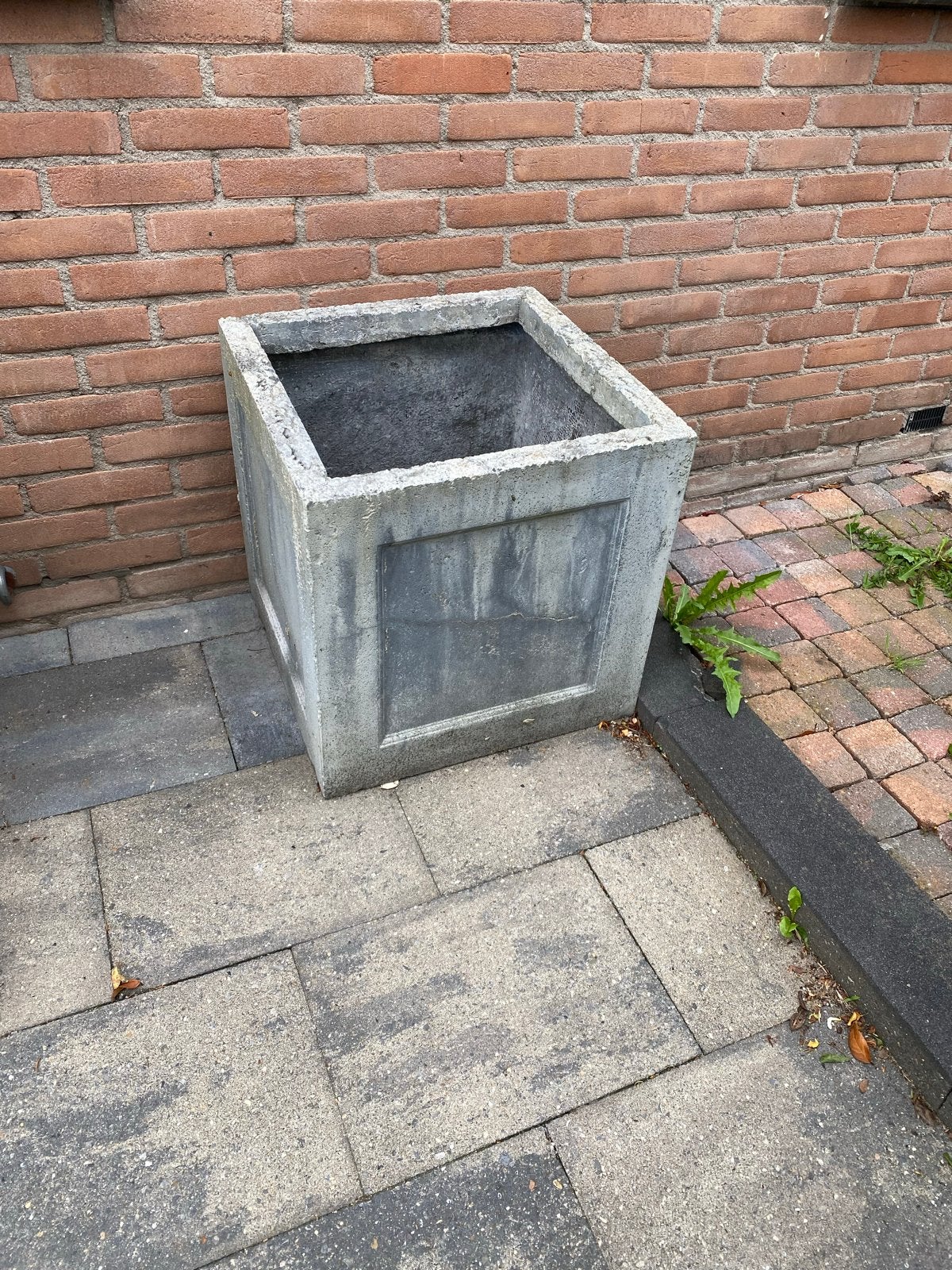 Robuuste vierkante bloempot - 50x42x42 cm, Ophalen, Overige materialen, Gebruikt, Minder dan 60 cm