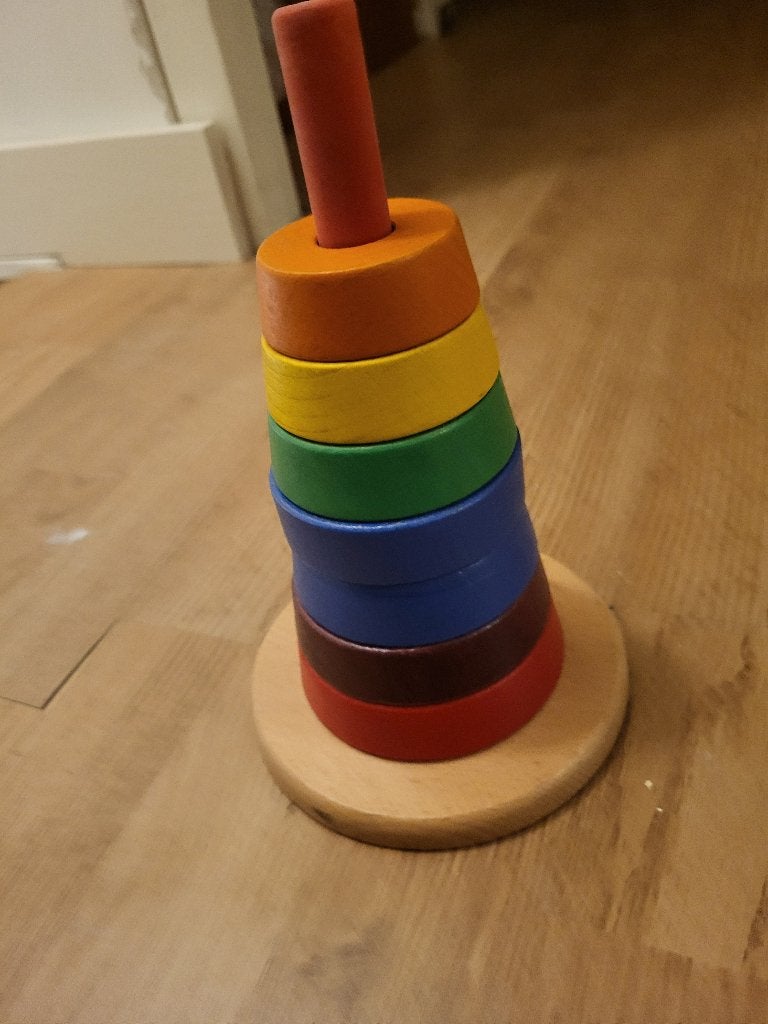 Houten stapeltoren, Ophalen of Verzenden, Gebruikt