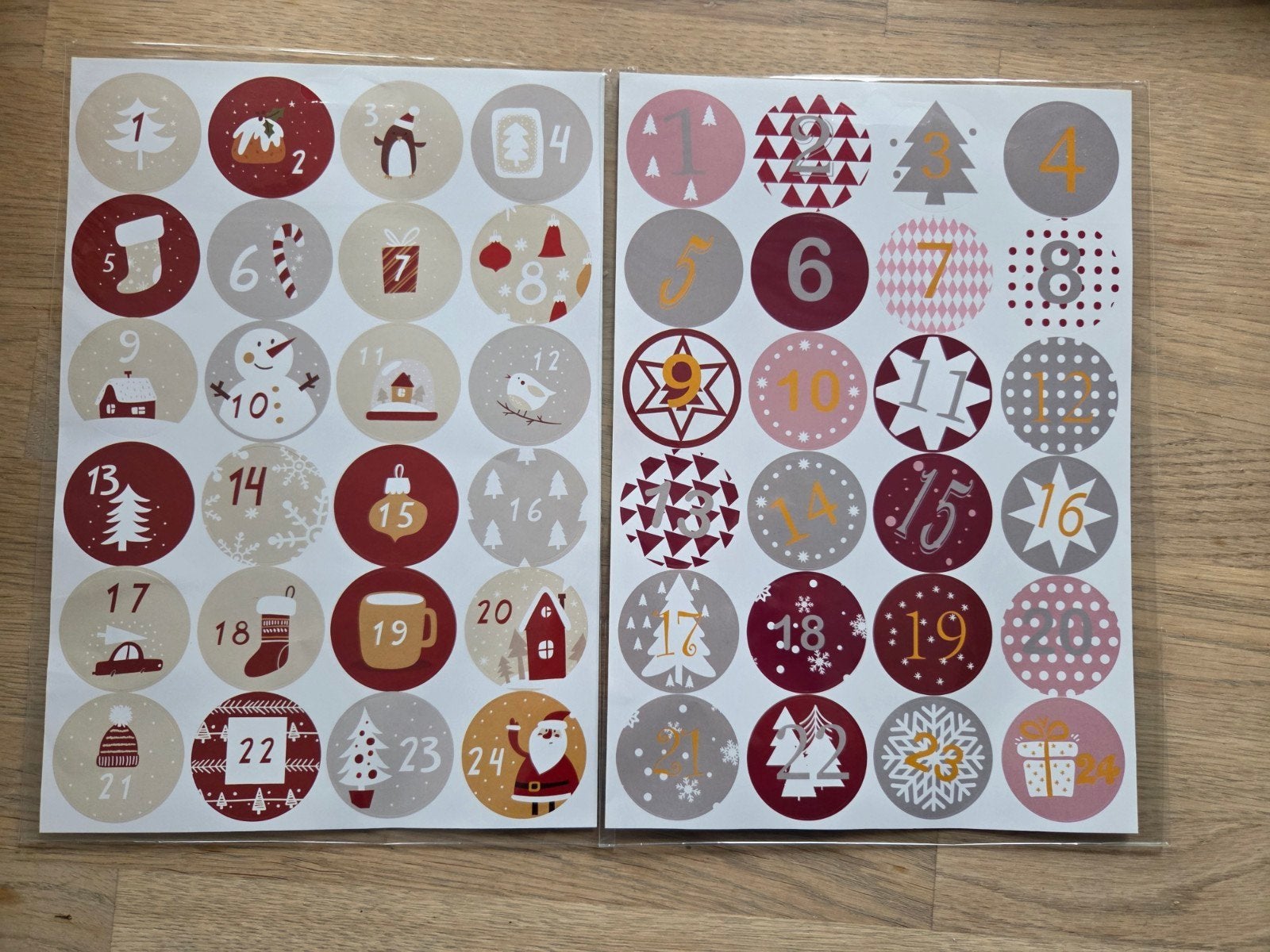 Adventskalender Stickers - Kerstmis - Decembermaand, Ophalen of Verzenden, Nieuw, Meerdere stickers