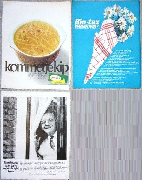 Advertenties reclames van mei juli 1969 Kraft Miele Knorr DE, Ophalen of Verzenden, Gebruikt, Overige typen