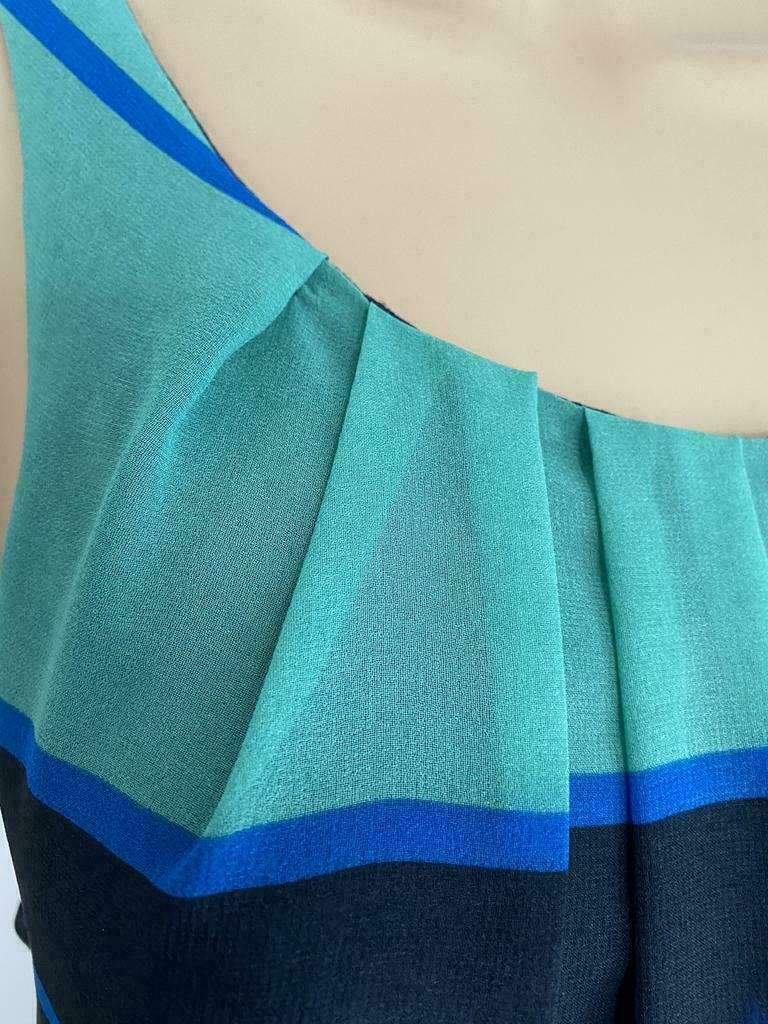 F695 Nieuw: Kookai maat 38/40=M jurk jurkje blauw/roze/groen, Maat 38/40 (M), Blauw, Nieuw, Kookai
