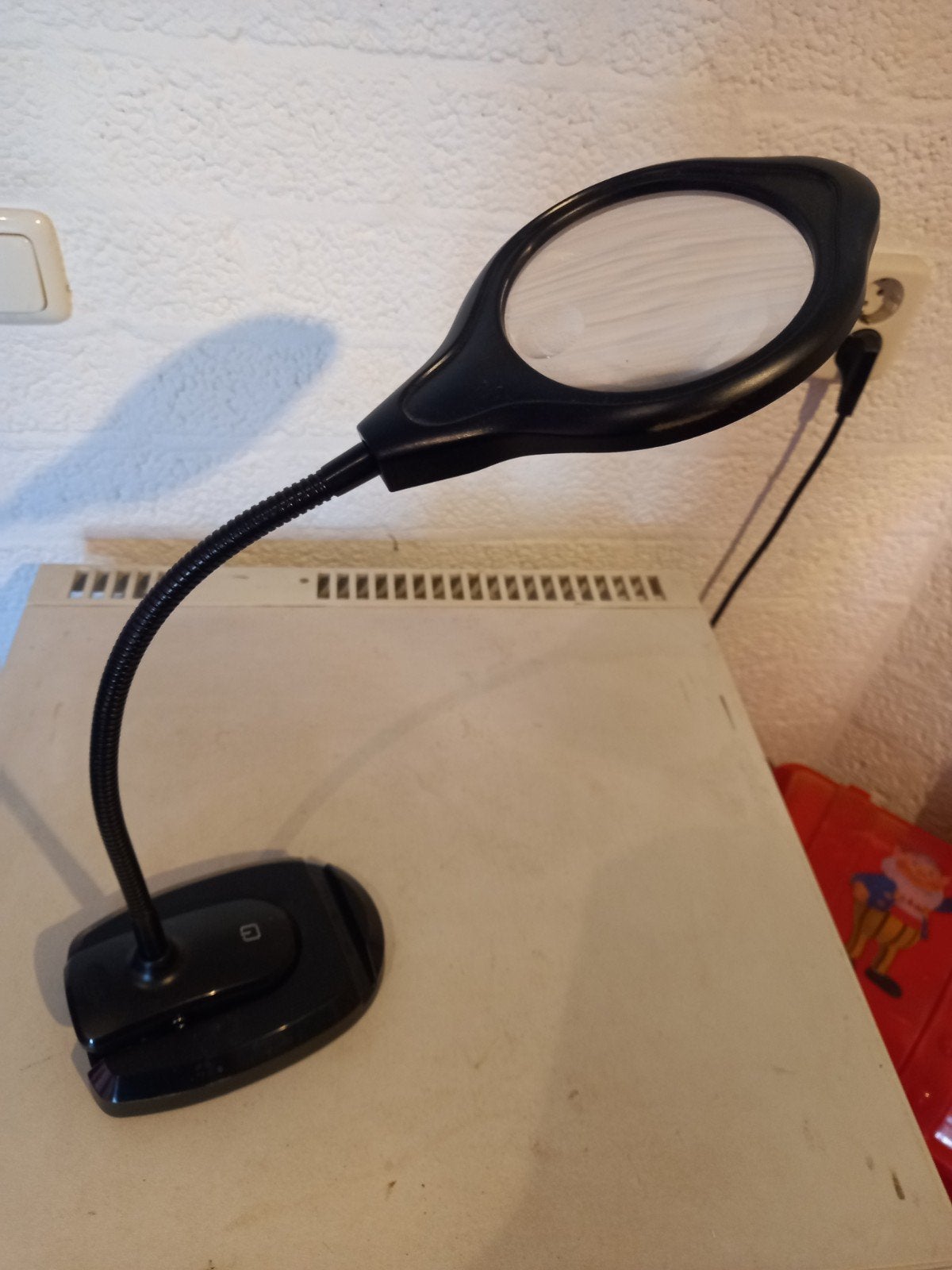Loep met tafelklem en flexibele arm, Ophalen of Verzenden, Vergrootglas of Loep