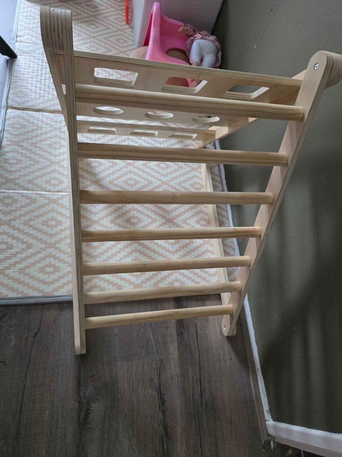 Houten Klimrek / Pikler Driehoek voor Kinderen, Ophalen, Zo goed als nieuw, Klimwand