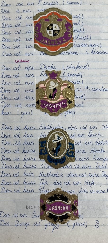 Verzameling van 93 vintage sigarenbandjes uit de jaren '60, Ophalen of Verzenden, Gebruikt, Sigarenbandjes