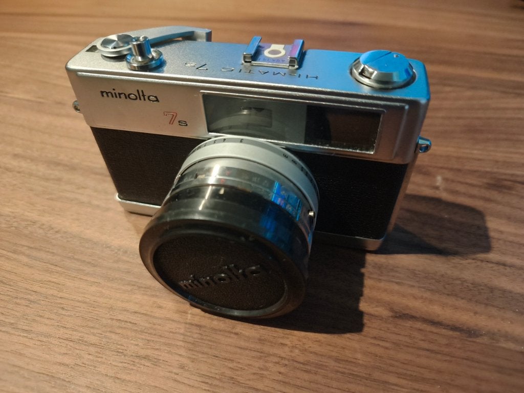 Minolta Hi-Matic 7S, Audio, Tv en Foto, Fotocamera's Analoog, Ophalen of Verzenden, Gebruikt, Compact, Minolta