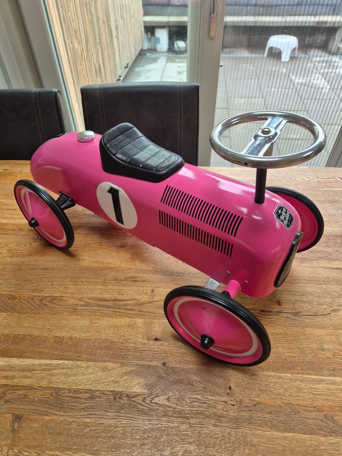 Roze Retro Roller Loopauto, Ophalen, Zo goed als nieuw
