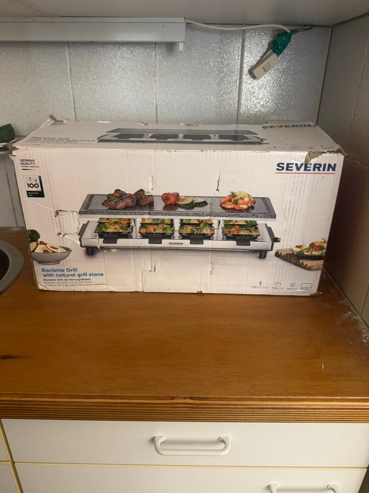 Severin steen grill en gourmet, Ophalen, Zo goed als nieuw, 4 t/m 7 personen