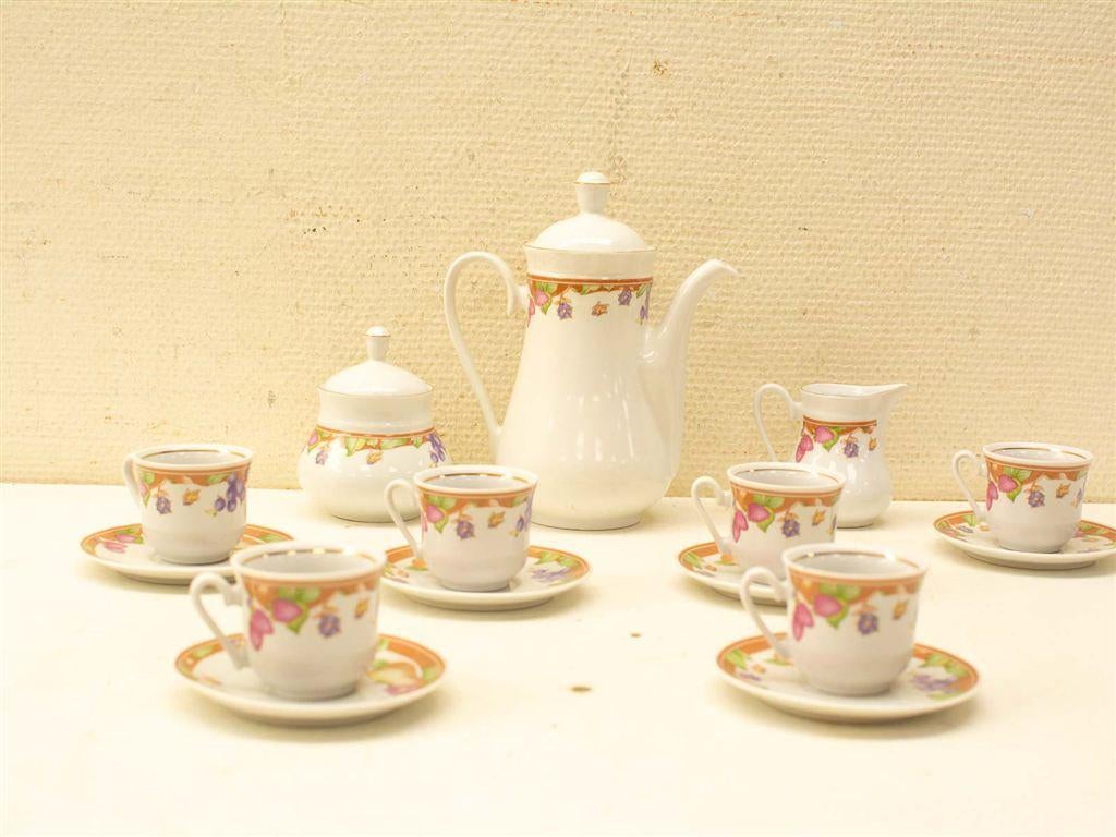 17 delig FP Fena porseleinen thee servies 37248, Ophalen of Verzenden, Gebruikt, Aardewerk, Bord(en)
