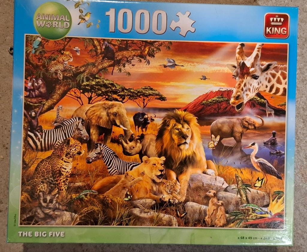 Puzzels 1000 stukjes: Dieren, Disney, Natuur, Dolfijnen, Ophalen of Verzenden, Meer dan 50 stukjes, Gebruikt, 6 jaar of ouder