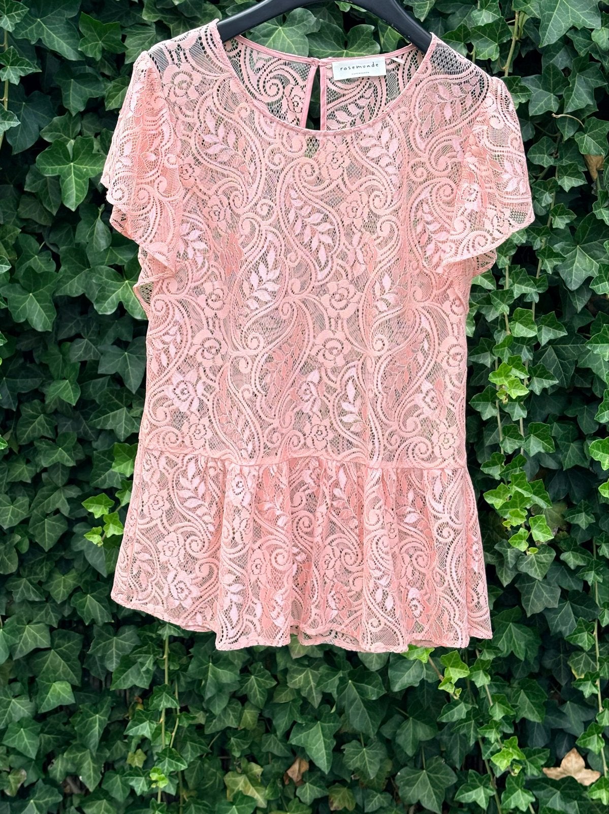 Rosemunde Kanten Top Roze Maat M, Kleding | Dames, Maat 38/40 (M), Ophalen of Verzenden, Zo goed als nieuw, Korte mouw