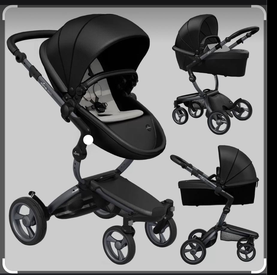 Mima Xari Kinderwagen Zwart/Wit met Reiswieg, Kinderen en Baby's, Kinderwagens en Combinaties, Gebruikt, Met reiswieg, Ophalen