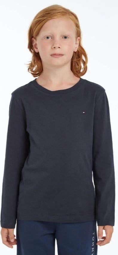 Prachtige donkerblauwe TOMMY HILFIGER longsleeve maat 164., Kinderen en Baby's, Kinderkleding | Maat 164, Verzenden, Shirt of Longsleeve