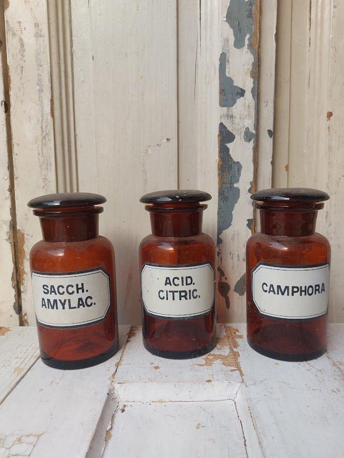3 oude apothekerspotten set, Antiek en Kunst, Ophalen of Verzenden