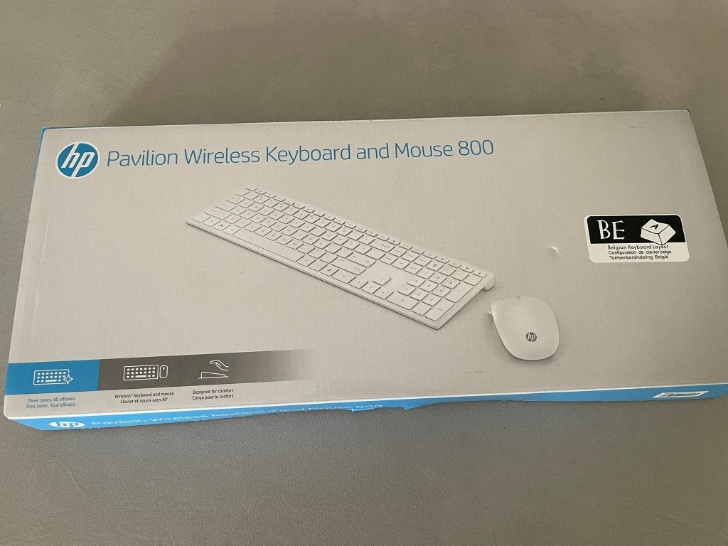 HP Pavilion Wireless Keyboard & Mouse 800 - Wit - QWERTY, Ophalen of Verzenden, Zo goed als nieuw, Draadloos, HP
