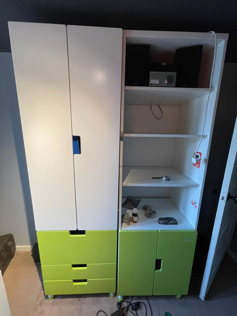 IKEA Stuva 2x kast 1x ladeblok en 1x Småstad halfhoogslaper, Kinderen en Baby's, Kinderkamer | Bedden, Gebruikt, 180 cm of meer