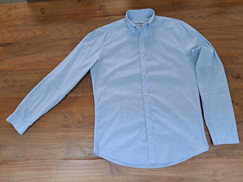 Jack&Jones heren blouse overhemd herenmt S gala feest, Blauw, Halswijdte 38 (S) of kleiner, Ophalen of Verzenden, Zo goed als nieuw