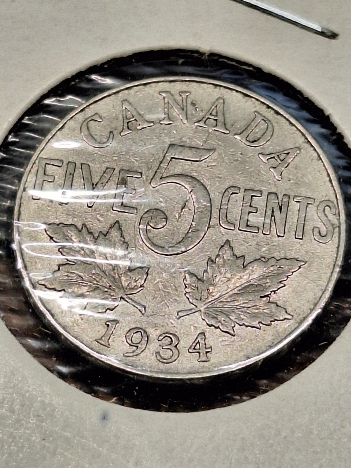 Canada 5 cents 1934, Postzegels en Munten, Munten | Amerika, Ophalen of Verzenden, Noord-Amerika