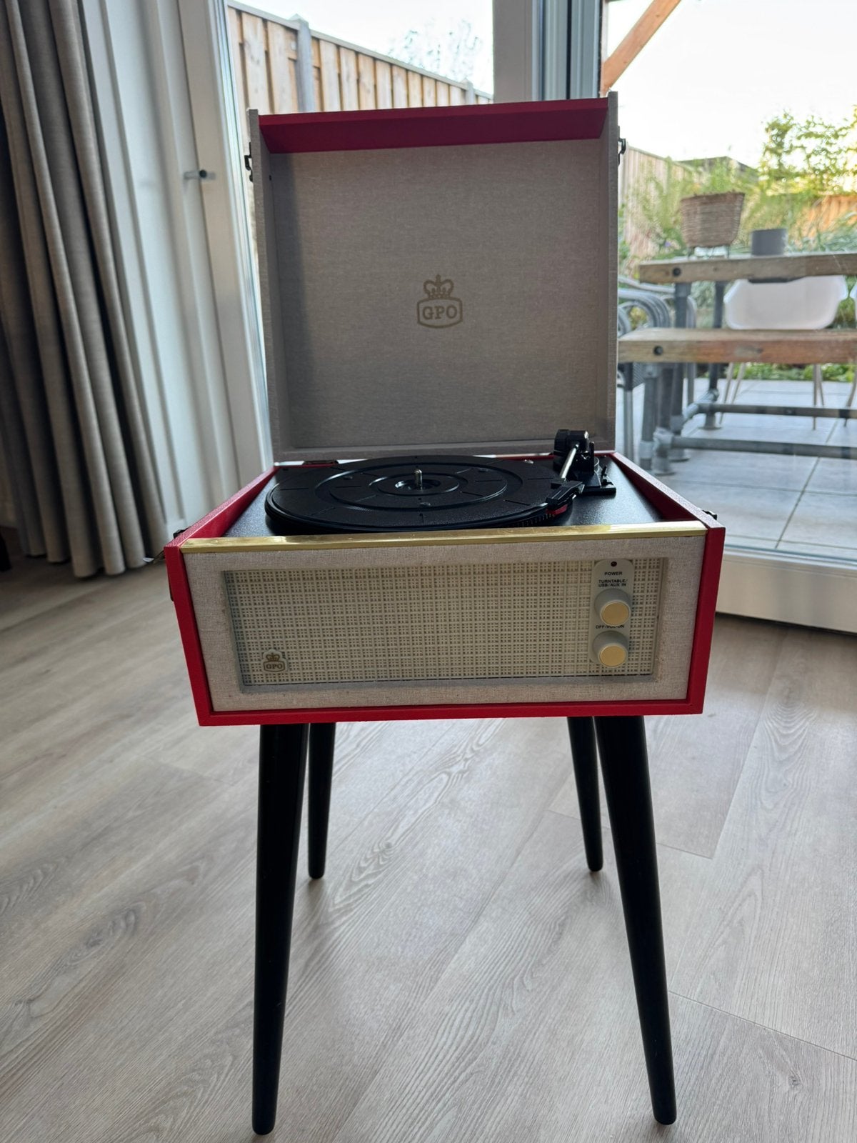 Vintage bermuda GPO platenspeler, Ophalen, Zo goed als nieuw, Overige merken, USB-aansluiting