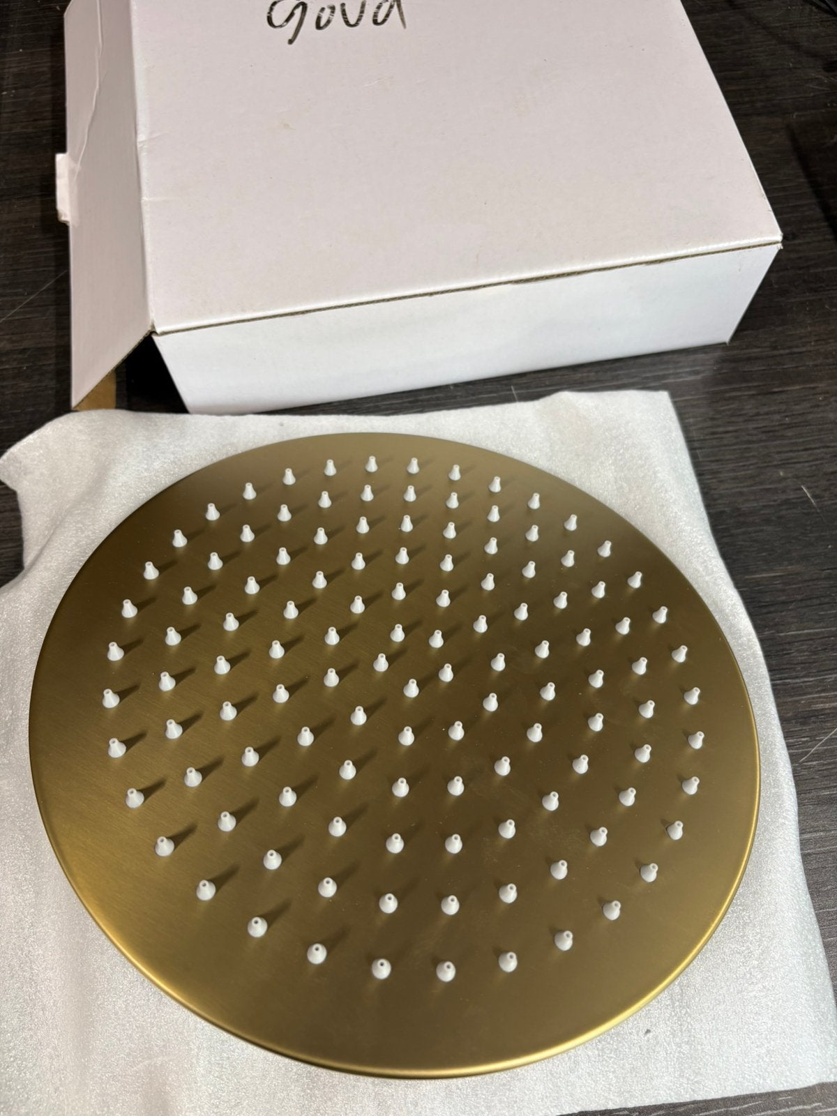Nieuwe gouden regendouchekop - ongebruikt na verbouwing, Ophalen, Nieuw, Koper, Douche