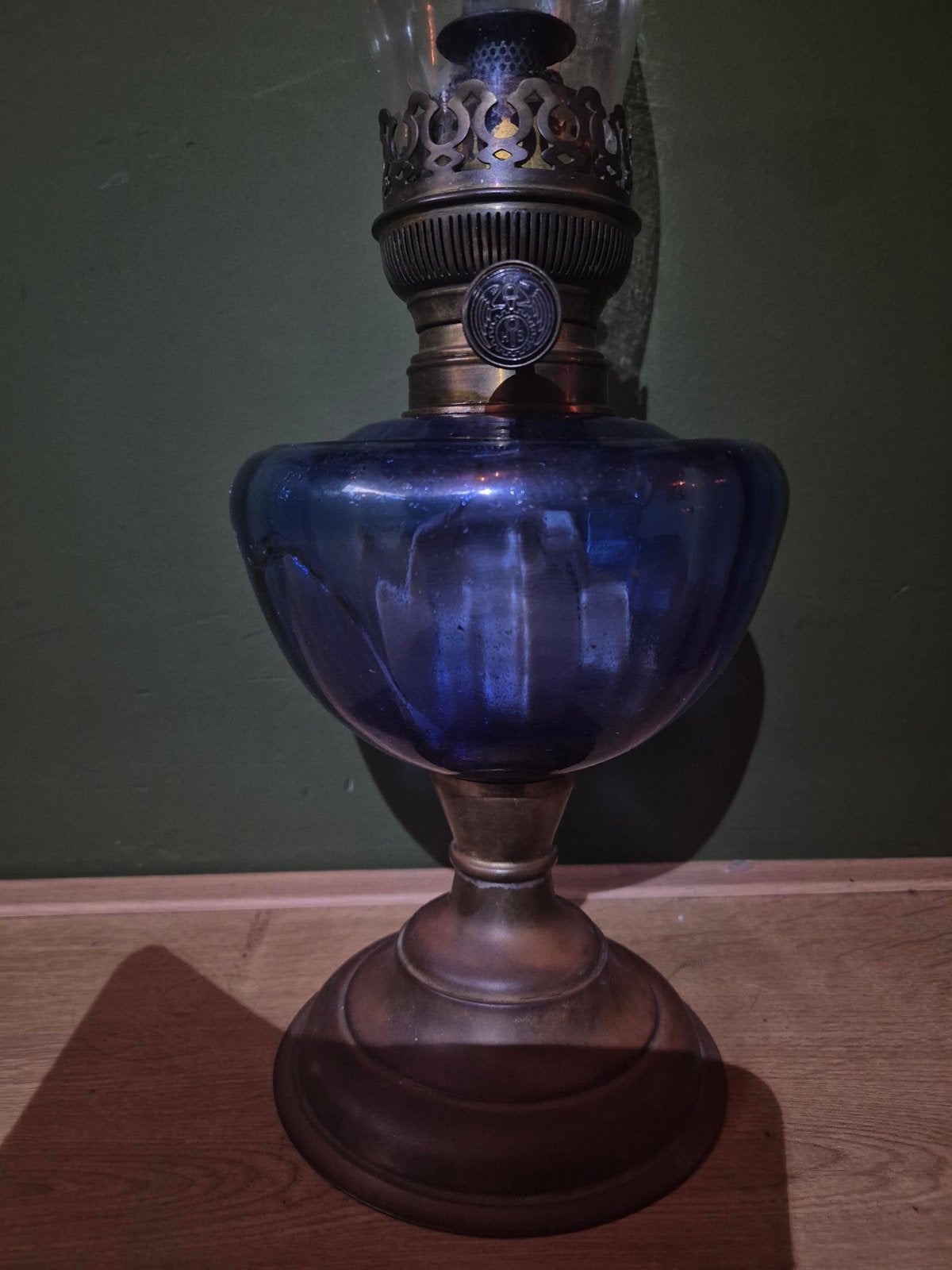 Hugo Schnijder (hasag)  olielamp antiek, Antiek en Kunst, Ophalen of Verzenden