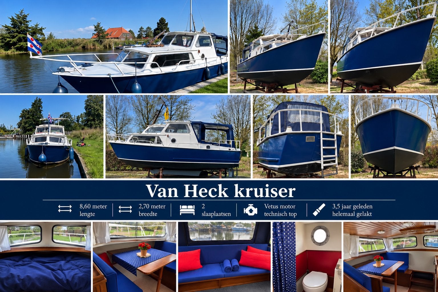 Prachtig bootje kruiser, Gebruikt, Binnenboordmotor, Kruiser, Koelkast