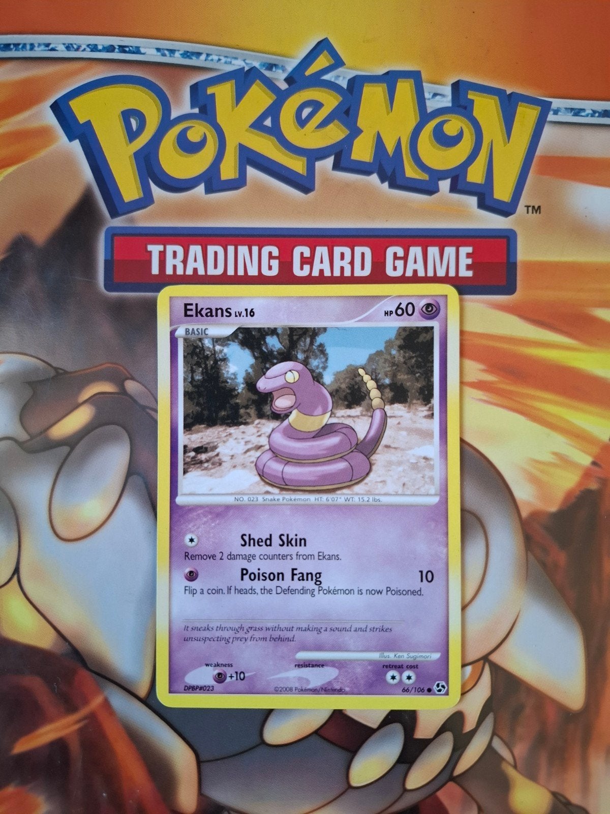 Ekans 66/106 Diamond&Pearl Great Encounters pokemon kaart, Ophalen of Verzenden, Gebruikt, Losse kaart
