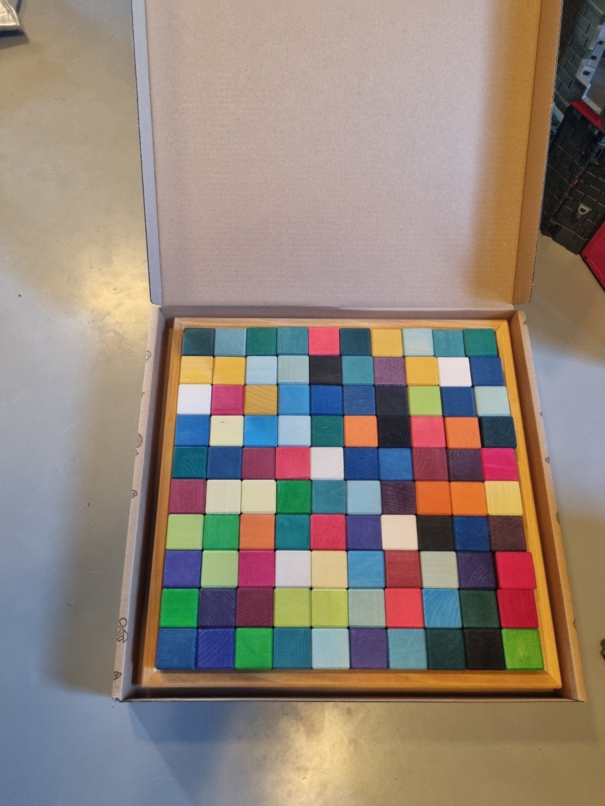 Grimms Blokkenset Large 100 Blokken - Grote Mozaïek, Ophalen of Verzenden, Gebruikt, Overige merken