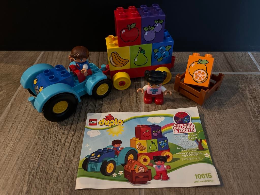Lego Duplo Mijn Eerste Tractor met Fruit 10615, Overige thema's, Ophalen of Verzenden, Zo goed als nieuw, Duplo