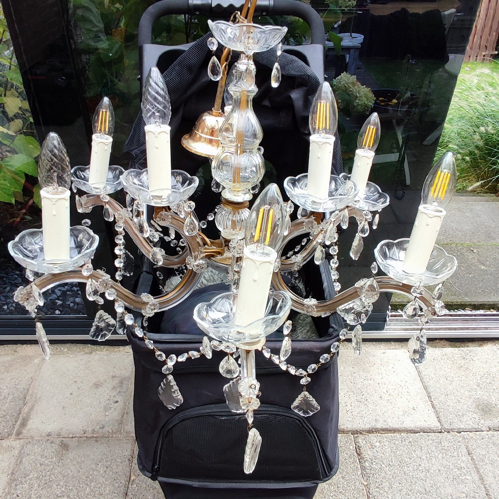 Kroonluchter kristal, Ophalen, Glas