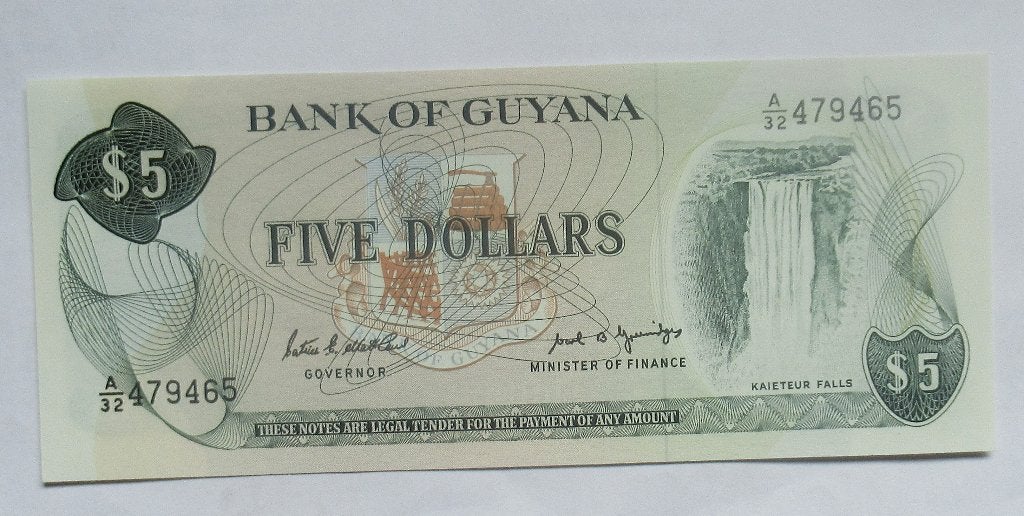 Guyana 5 dollars 1989, Verzenden, Zuid-Amerika