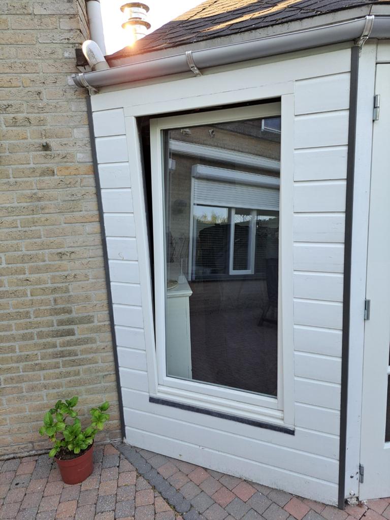 Gebruikt gevelraam met dubbelglas, Doe-het-zelf en Verbouw, Glas en Ramen, Ophalen, Gevelraam of Ruit, Gebruikt, 80 tot 120 cm