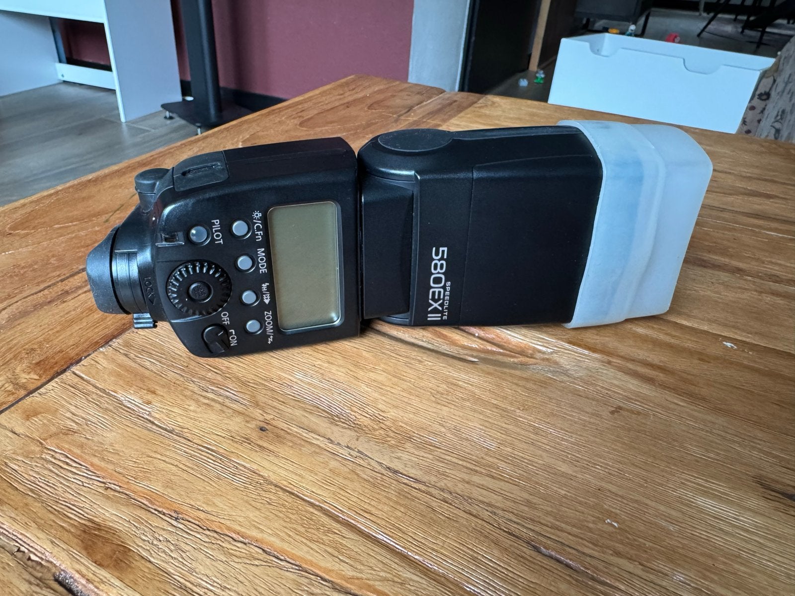 Canon Speedlite 580EX II flitser met diffuser, Audio, Tv en Foto, Fotografie | Flitsers, Gebruikt, Diffuser, Canon, Externe flitser