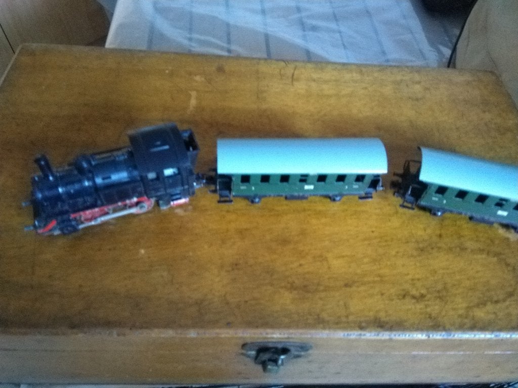 Trein en meccano onderdelen. Ongeveer 60 jaar oud., Ophalen of Verzenden