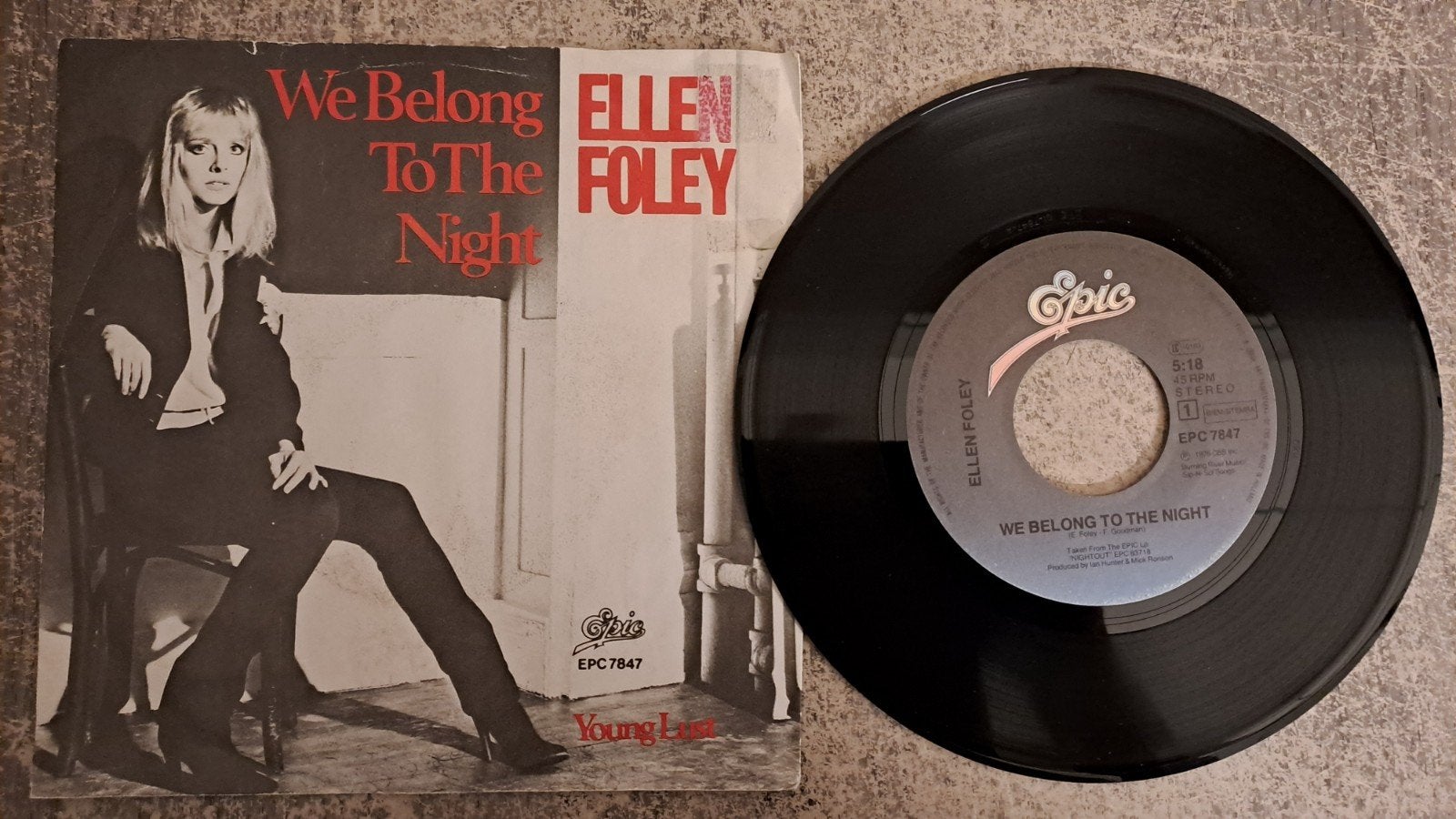 Ellen foley  - we belong to the night, Gebruikt, 7 inch, Pop, Fotohoes