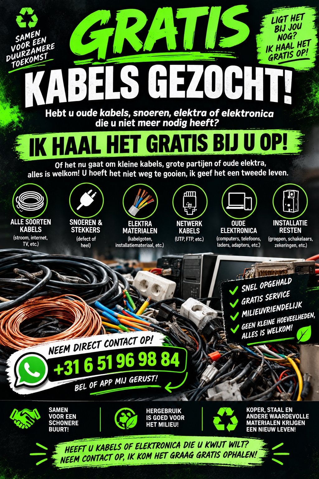 Gratis kabels en electronica ophalen, Ophalen, Overige merken