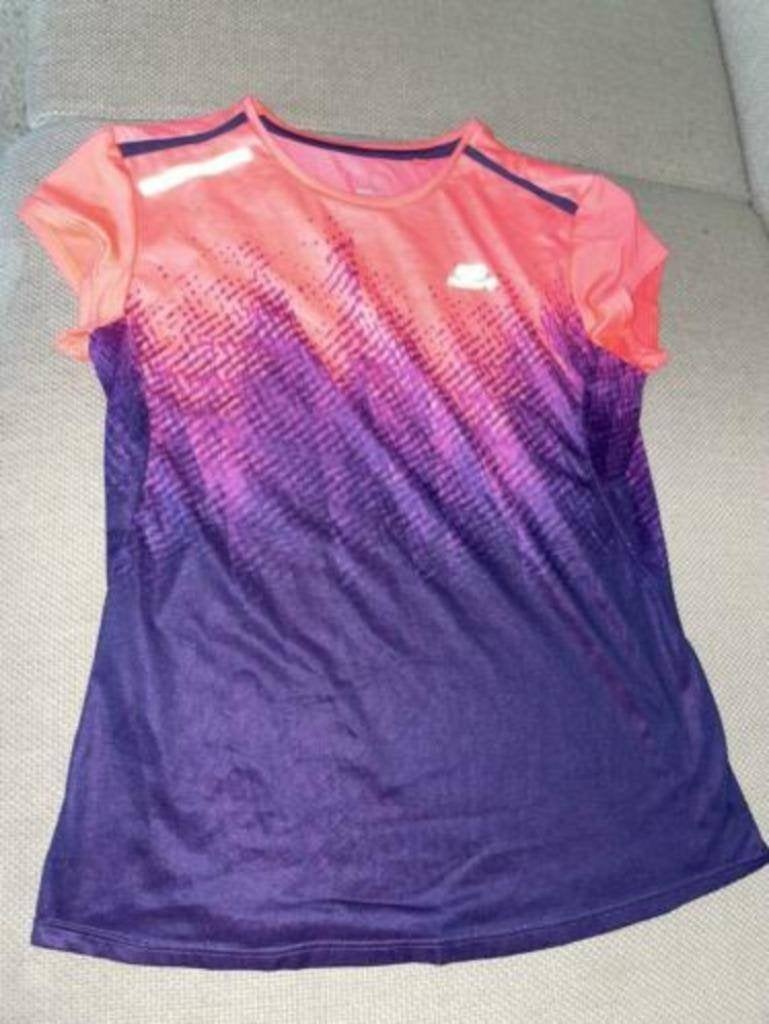 kalenji sportshirt roze paars 146 152 sport shirt shirtje, Verzenden, Zo goed als nieuw, Meisje, Sport- of Zwemkleding