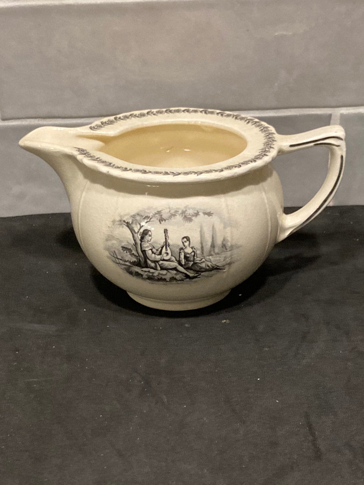 Vintage melkkannetje Mosa Plateel (240225), Gebruikt, Overige typen, Ophalen of Verzenden, Overige stijlen