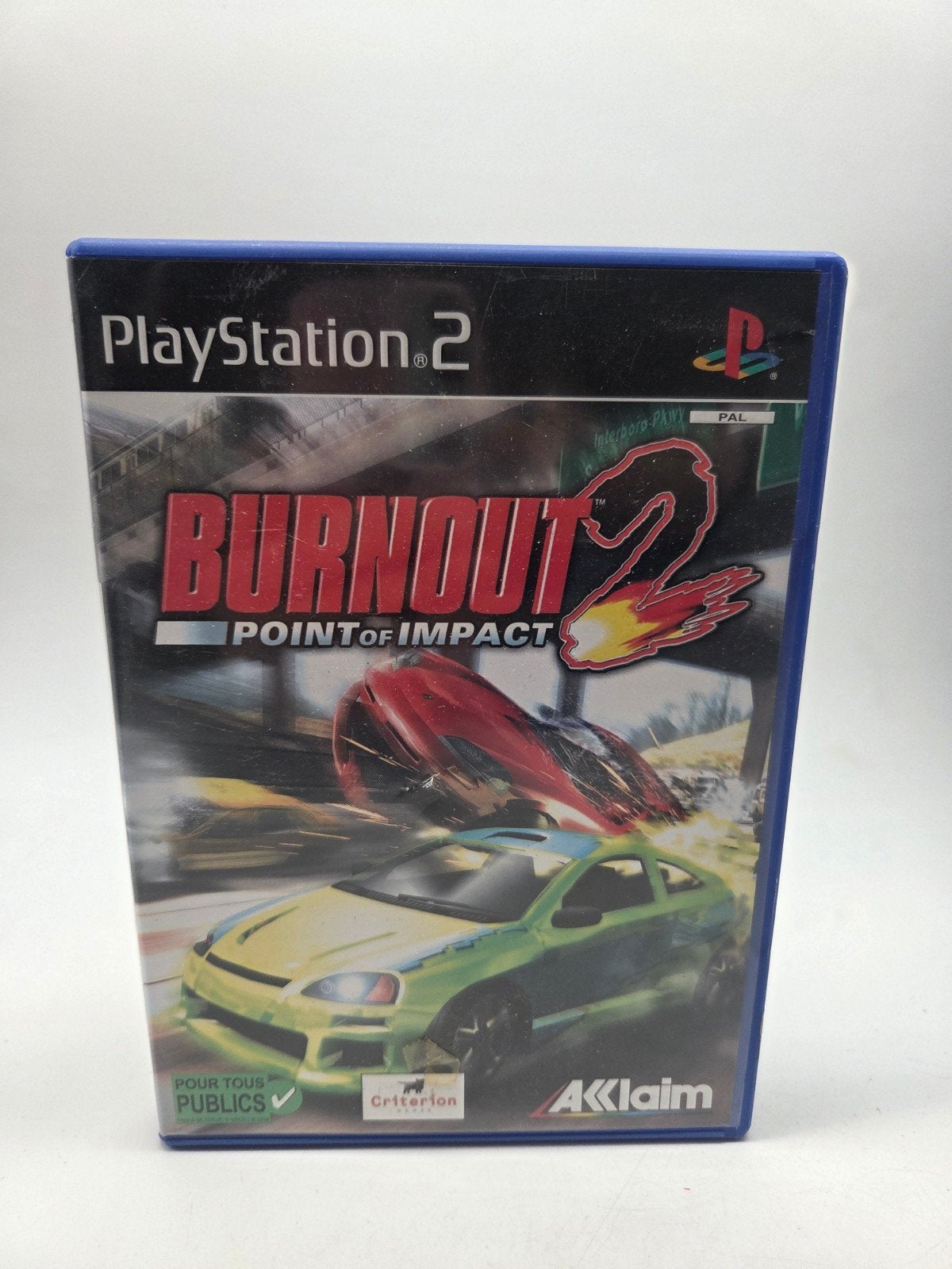 Burnout 2: Point of Impact - PlayStation 2 (PS2), Gebruikt, 1 speler, Racen en Vliegen, Ophalen of Verzenden