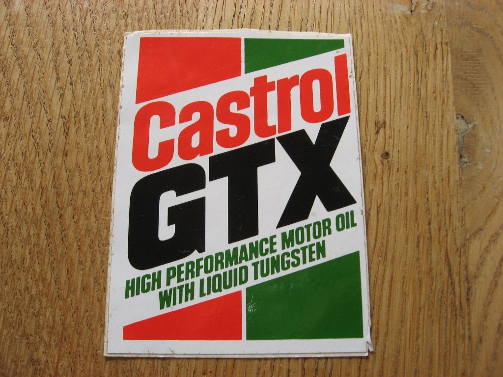 Sticker Castrol GTX Motor Oil 8 x 11 cm, Ophalen, Nieuw, Auto of Motor