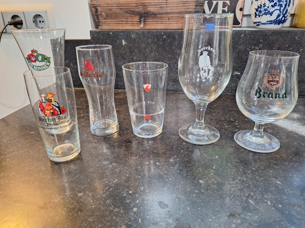 5 x Diverse bierglazen, Verzamelen, Biermerken, Ophalen of Verzenden, Zo goed als nieuw, Glas of Glazen, Overige merken