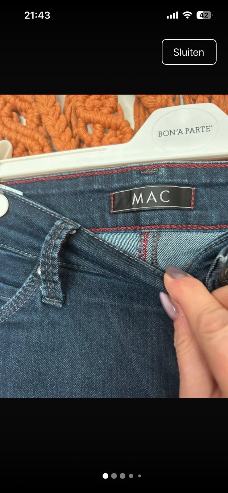 44 L32 spijkerbroek jeans blauw MAC Topmerk, Ophalen of Verzenden, Zo goed als nieuw, Blauw, W33 - W36 (confectie 42/44)