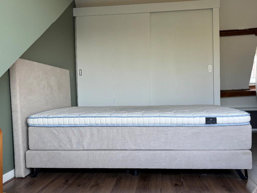 Boxspring Home 105 - Swiss Sense - 140 x 200 cm, Ophalen, Gebruikt, Beige, Tweepersoons