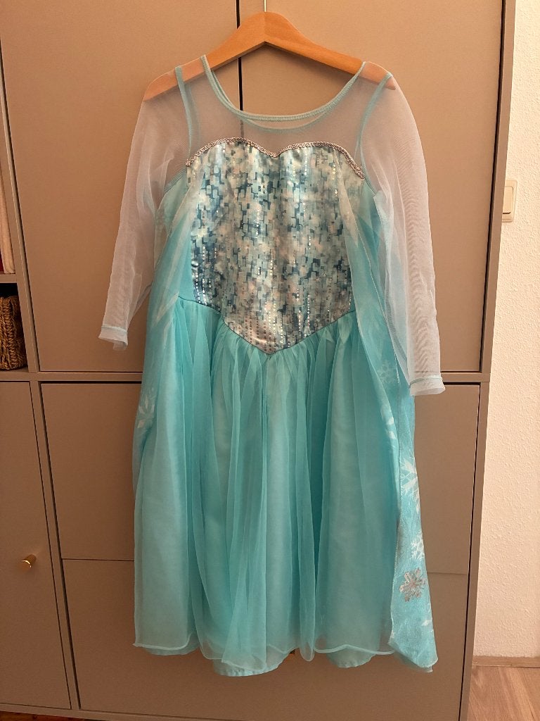 Elsa jurk 4/6 jaar, Kinderen en Baby's, Ophalen, Gebruikt, 122 t/m 128, Jongen of Meisje