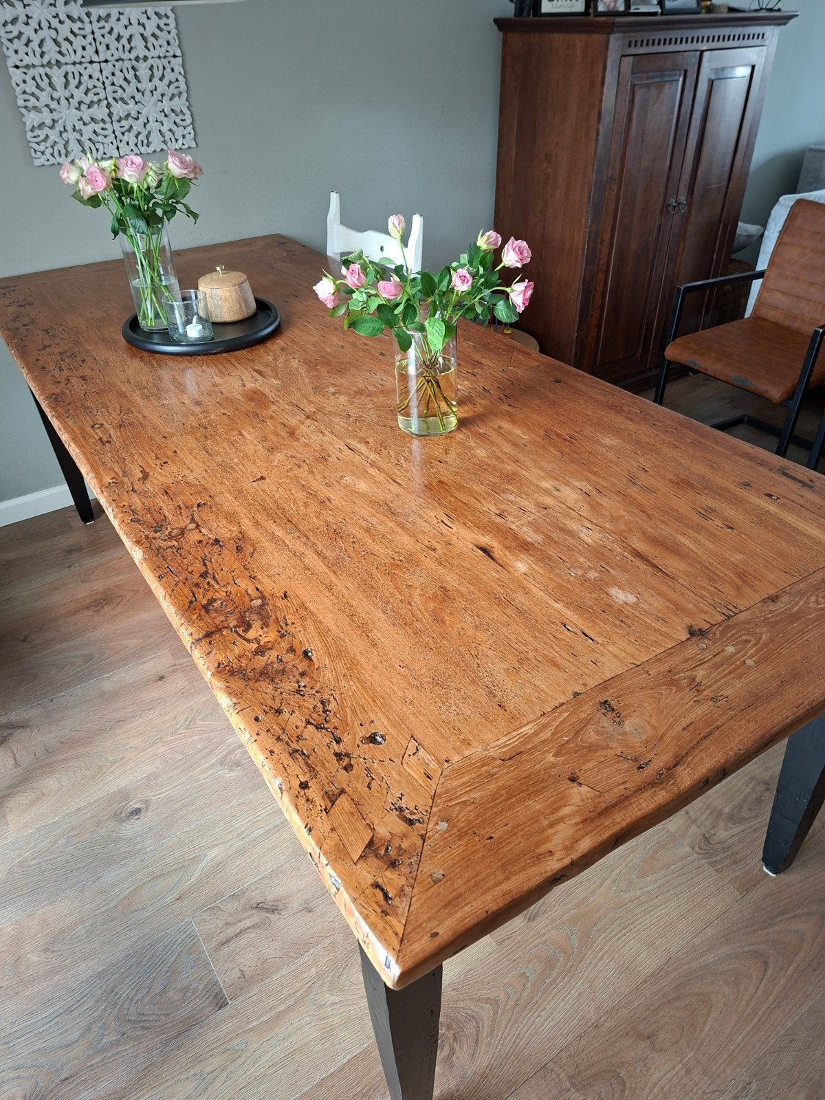 Mooie eettafel 240x100 cm, Huis en Inrichting, Gebruikt, 100 tot 150 cm, 200 cm of meer, Ophalen of Verzenden