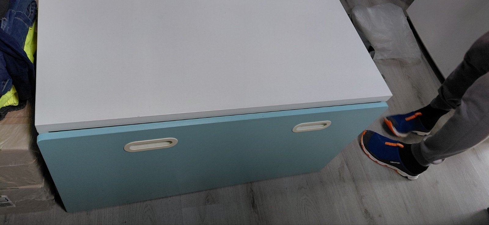 2 IKEA STUVA opbergkisten blauw/wit en roze/wit, Ophalen, Zo goed als nieuw, Overige typen