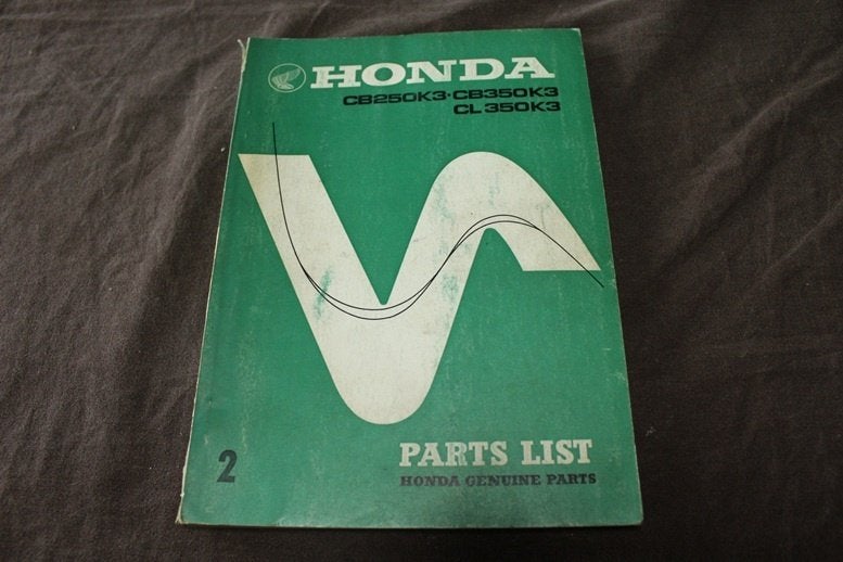 Honda CB250 K3 CB350 K3 CL350K3 1971 motorcycle parts list, Ophalen of Verzenden, Honda