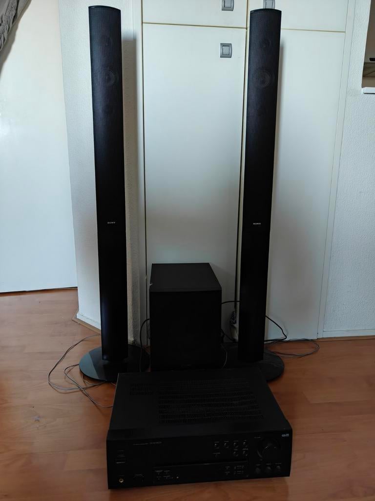 Pioneer SX-205RDS versterker met Sony 2.1 tower speakerset, Ophalen, Gebruikt, Losse componenten, Sony