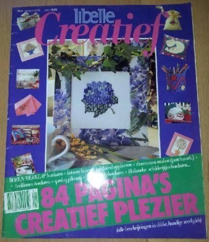 Borduurblad Libelle Creatief Nr 1 - 1990, Ophalen of Verzenden, Zo goed als nieuw, Handborduren, Patroon